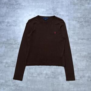Y2K Polo Ralph Lauren Sport Brown Long sleeve women’s shirt